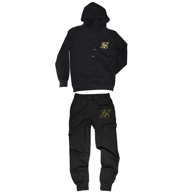 Black Sik Silk Man Hoodie Spain Hooded Silk Silk Hoodies Sweatshirt Autumn Hip Hop Sweatshirts Men Streetwear Sik Siksilk Sudadera - Цвет: Black