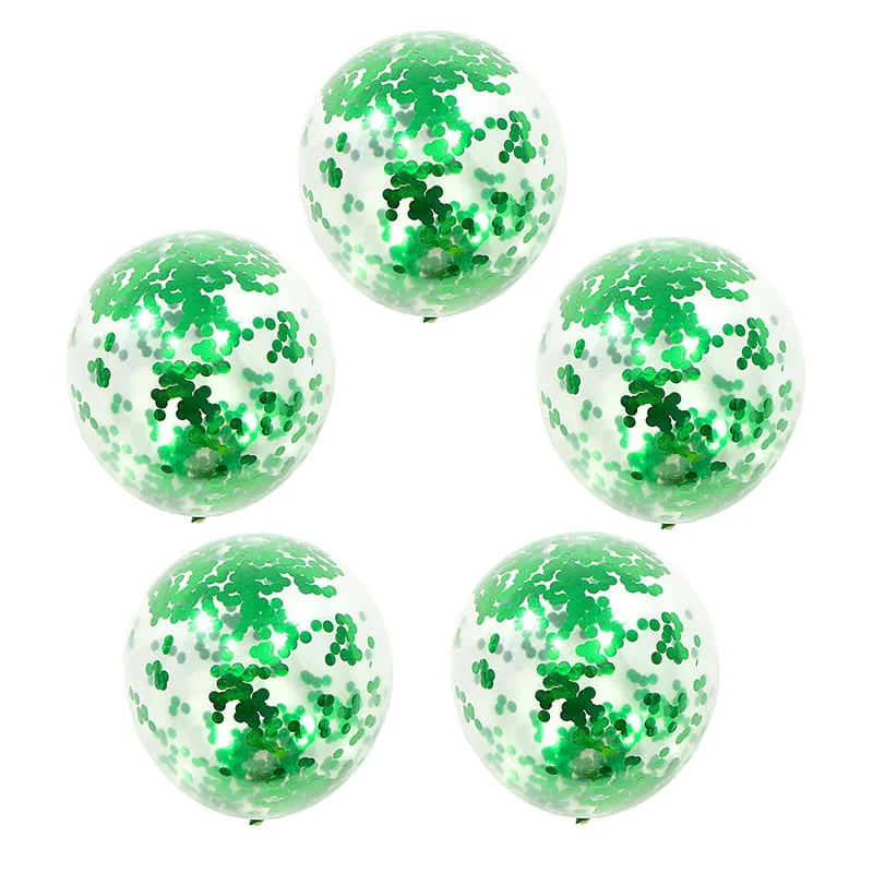 5pc green confetti Джунгли вечерние для вечеринки в стиле сафари Декор воздушные шары из фольги в виде животного зоопарка животных диких один день рождения декорации детей зеленые шары - Цвет: 5pc green confetti