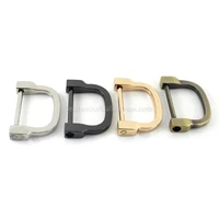 1 x metal 2 sizes d ring shackle buckle keychain ring hook screw pin joint connecter bag strap clasp leathercraft parts