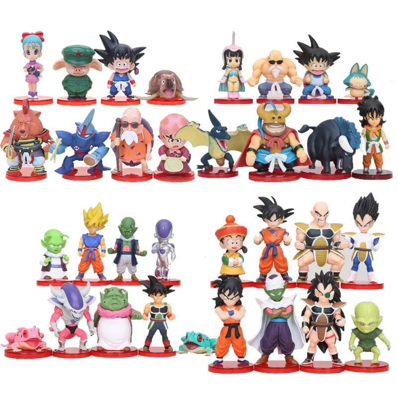 8 шт./компл. Dragon ball Z Brinquedos супер Гоку Фриза Улун Bulma пикколо Вегета наппа Рисунок Аниме DragonBall модель игрушка