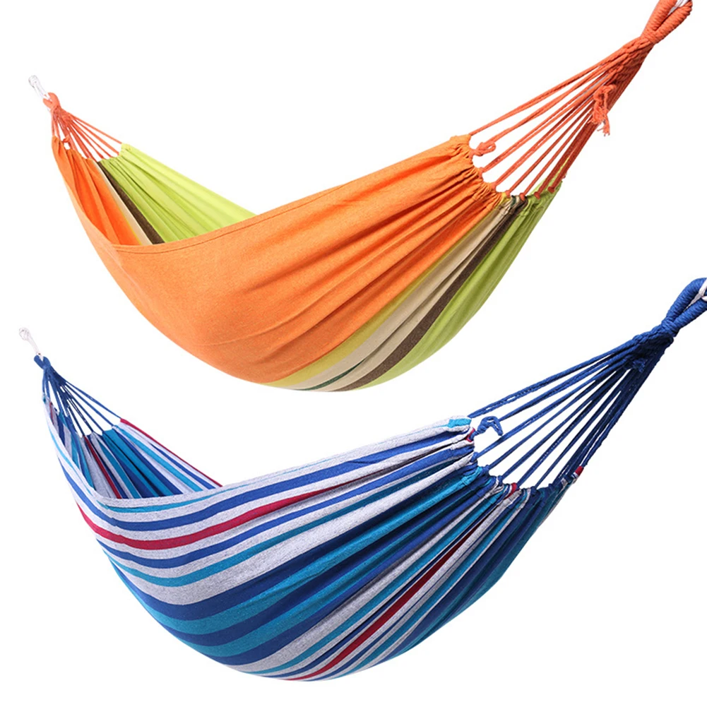 Camping Travel Garden Hammock Rainbow Leisure Outdoor Garden Hanging Swing Hammocks Lazy Sleeping Bed