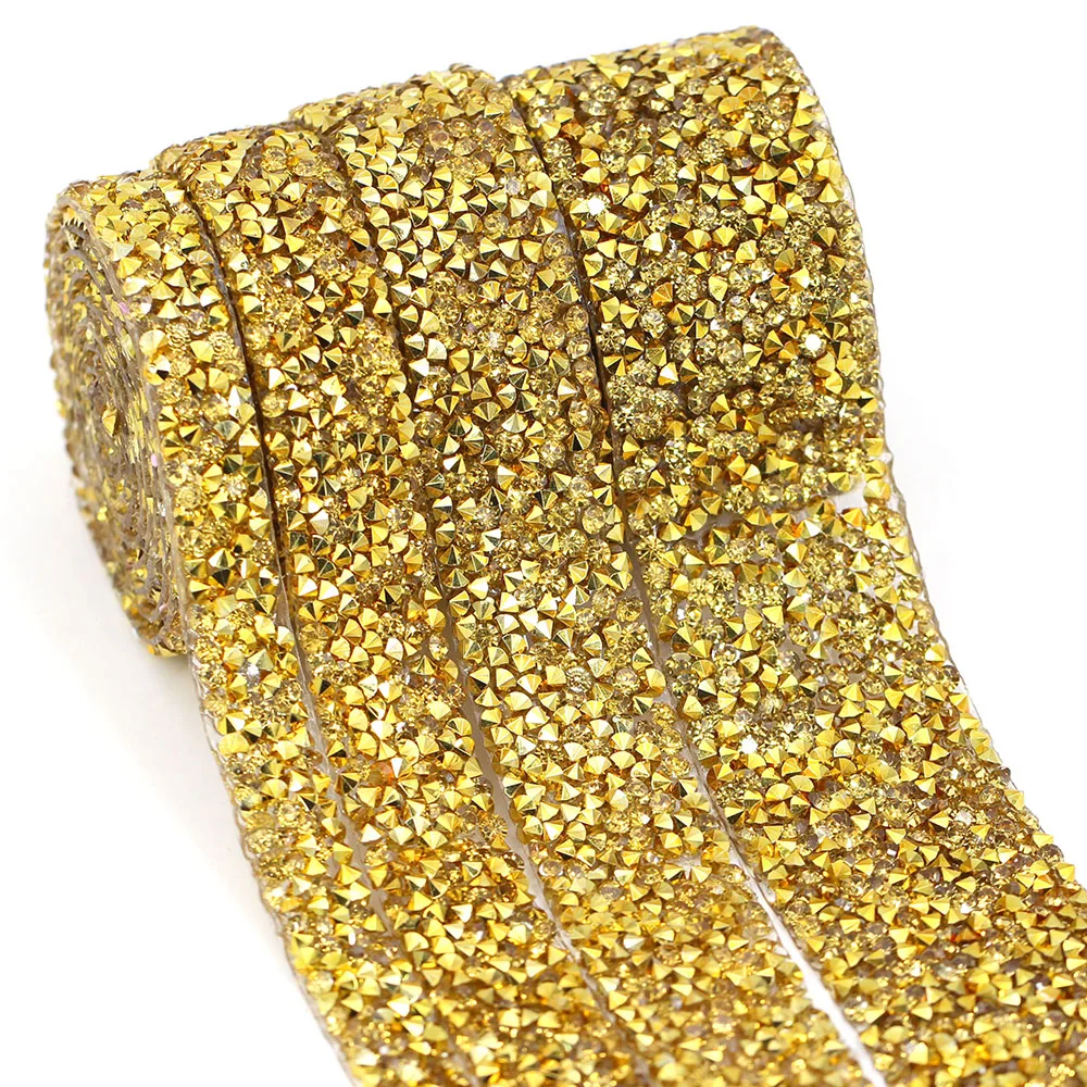 1 ярд золотые стразы звеньевая цепочка разразразы отделка для одежды железная