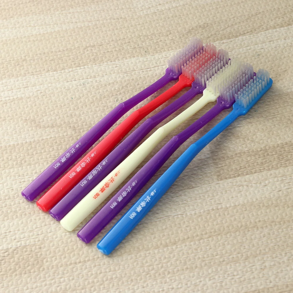 

12pcs Practical Manual Toothbrush Hard Bristles Toothbrush for Adult Teeth Stain Cleaning (Random Color)