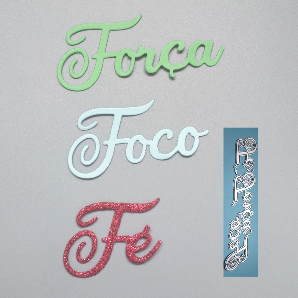 Металлические пресс-формы рамка с португальскими словами для скрапбукинга