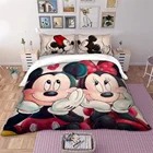 Комплект постельного белья для детей с изображением Микки и Минни Мауса, пододеяльник, наволочки Twin Full Queen King Size