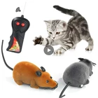 Беспроводная электронная крыса, щенок, игрушка для домашних питомцев, плюшевая мышь, механическая крыса, котенок, забавные товары для питомцев