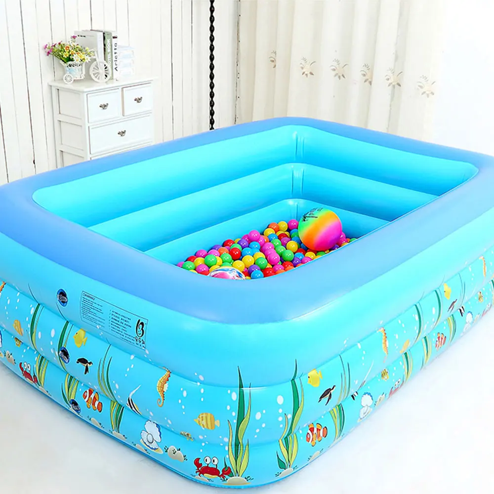 

Inflatable Swimming Pools Kiddie Bathtubs Family Swimming Pool Swim Center for Kids Adults Babies Outside Garden
