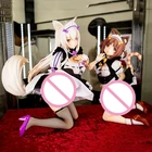 Аниме экшн-фигурка NEKOPARA, 27 см, кокос, красные бобы, ПВХ черты, горничная, кокос на коленях, сексуальные горячие девушки, коллекционные модели, куклы, игрушки
