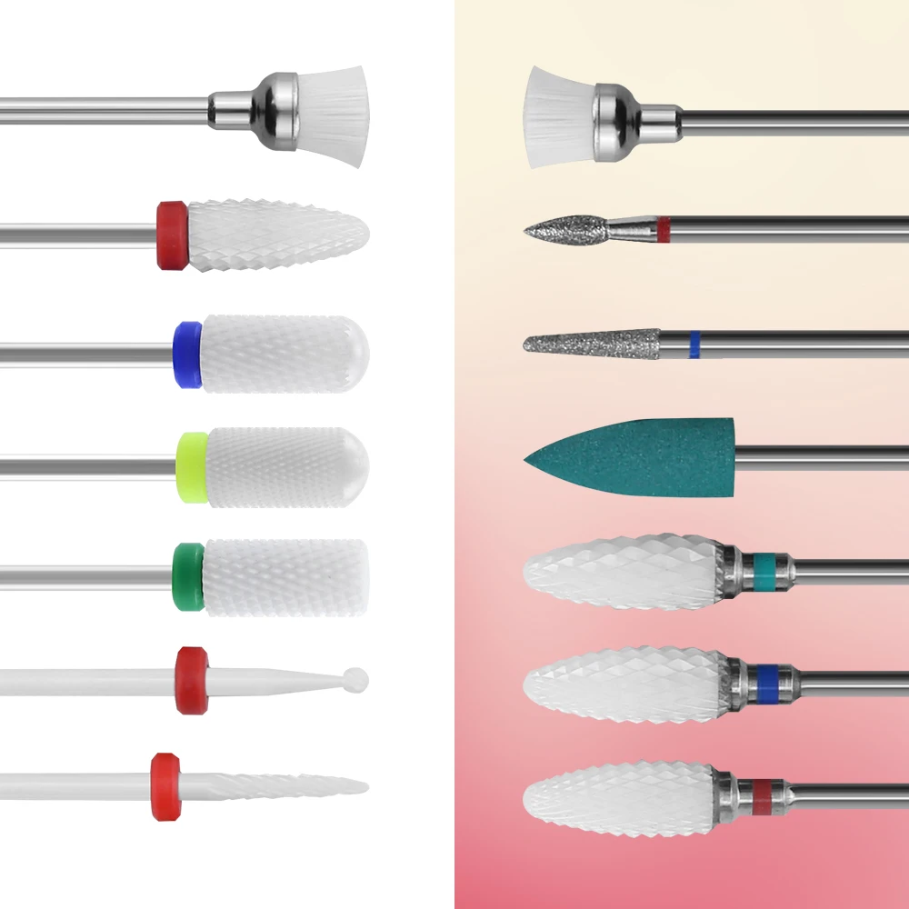 7 шт. Алмазный керамический твердосплавный фрез для маникюра/педикюра Набор