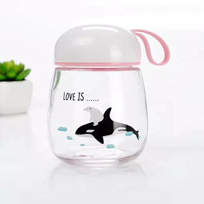 Мини-Стакан для воды термостойкий стеклянный стакан с большим животом милый