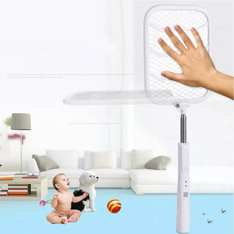 

Foldable Mosquito Killer Extendable Handle Electric Fly Swatter USB Rechargeable