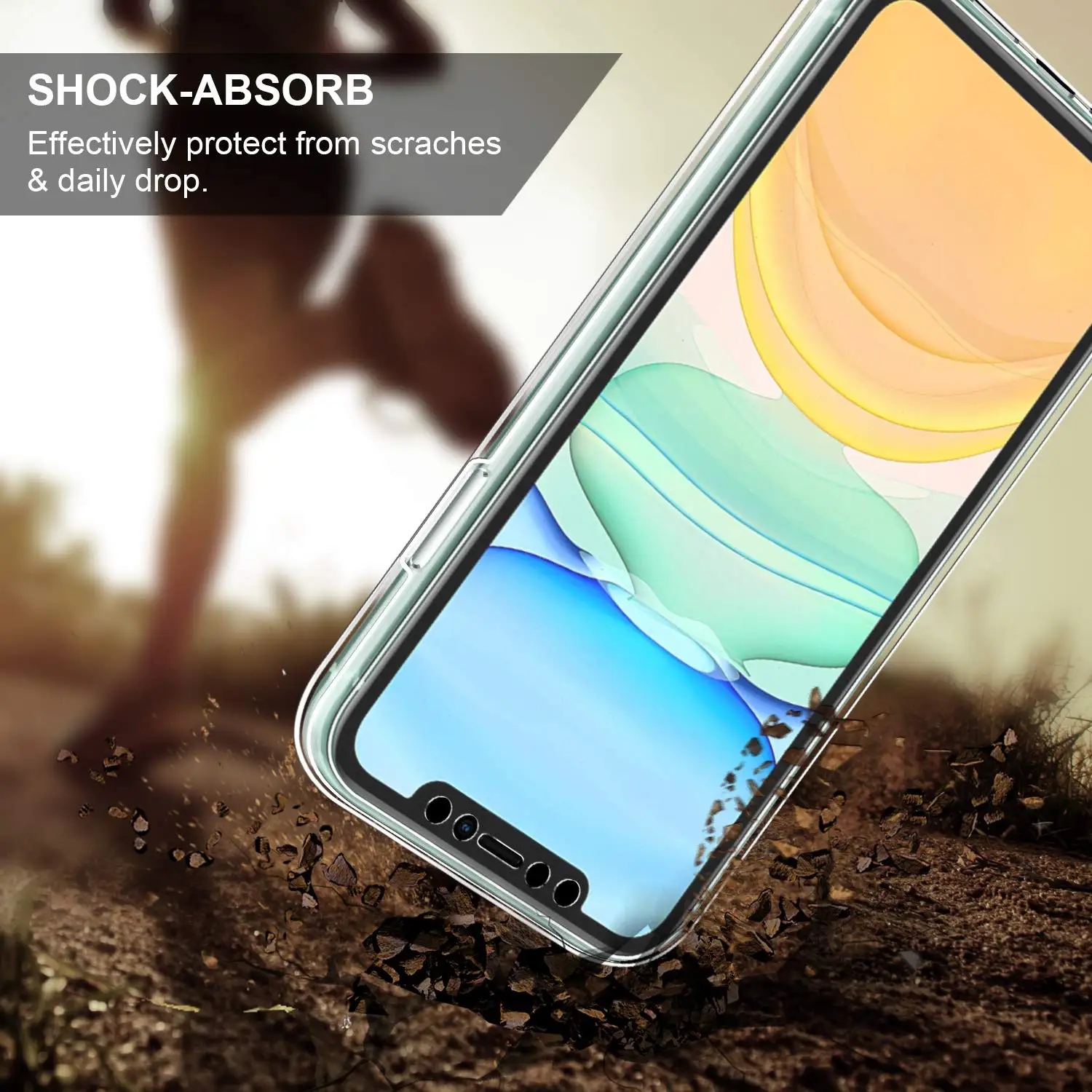 Чехол с полным покрытием 360 градусов для iPhone 11 Pro Max 7 8 6 6s Plus чехол из ПЭТ + мягкого