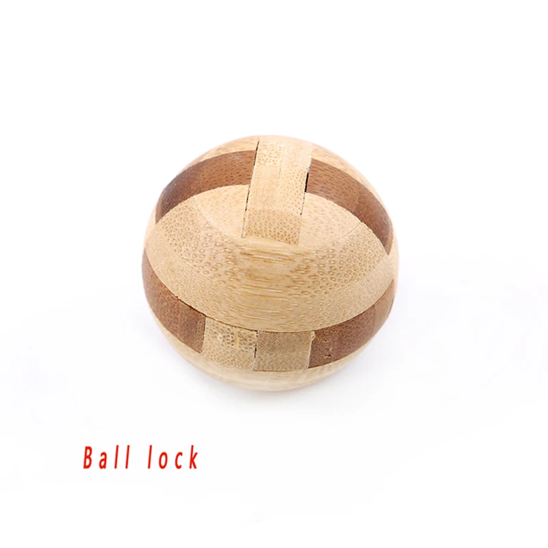 

New Design IQ Brain Teaser Kong Ming Lock 3D Wooden Interlocking Burr Puzzles Game Toy Bamboo Small Size For Adults Kids