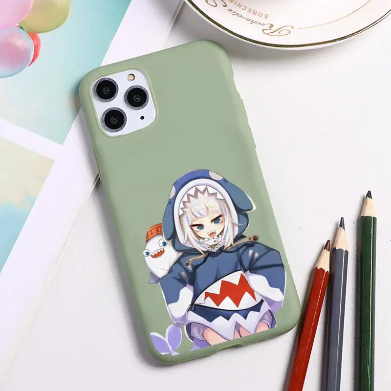 Чехол для телефона Hololive Gura Gawr shark Girl iphone 12 11 Pro Max Mini XS 8 7 6 6S Plus X SE 2020 XR силиконовый