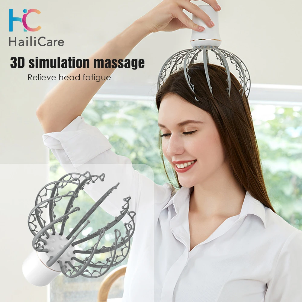 

Electric Octopus Scalp Massager Head Massage Relaxation Device Relief Remove Muscle Tension Tiredness Head Massager Instrument