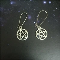 pentagram earringswiccan jewellery pentacle earrings pagan jewelry wicca earrings witch jewellery gothic jewellery
