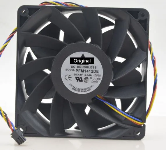 Оригинальный 100% рабочий PFM1412DE 14 см 14038 140x140x38 мм постоянный ток 12 В 6500 А об/мин куб. М мощный «сделай сам» охлаждающий вентилятор для майнинга биткоинов
