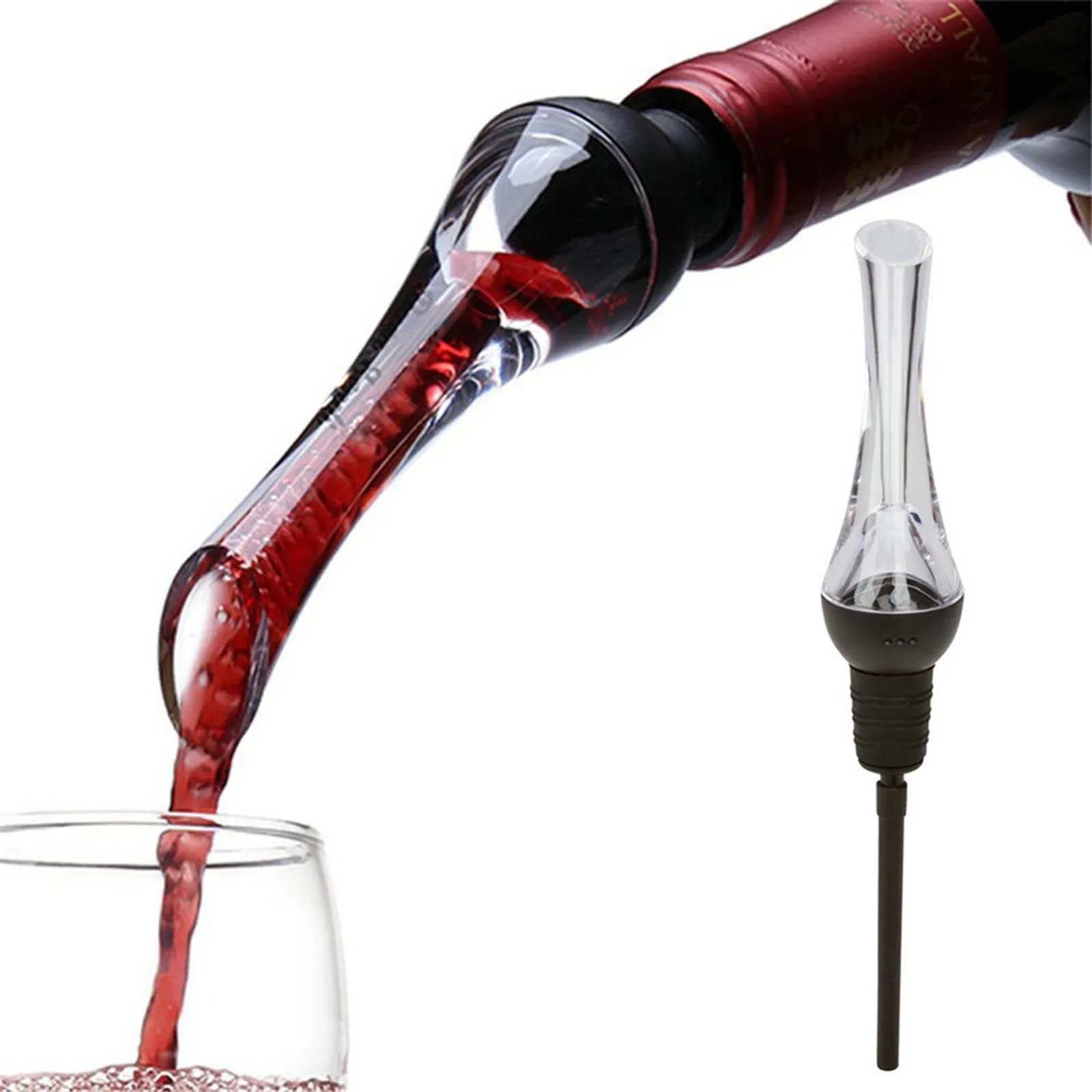 

Magic Wine Decanter Red Wine Aerating Pourer Spout Decanter Wine Aerator Quick Aerating Pouring Tool Pump Portable Filter