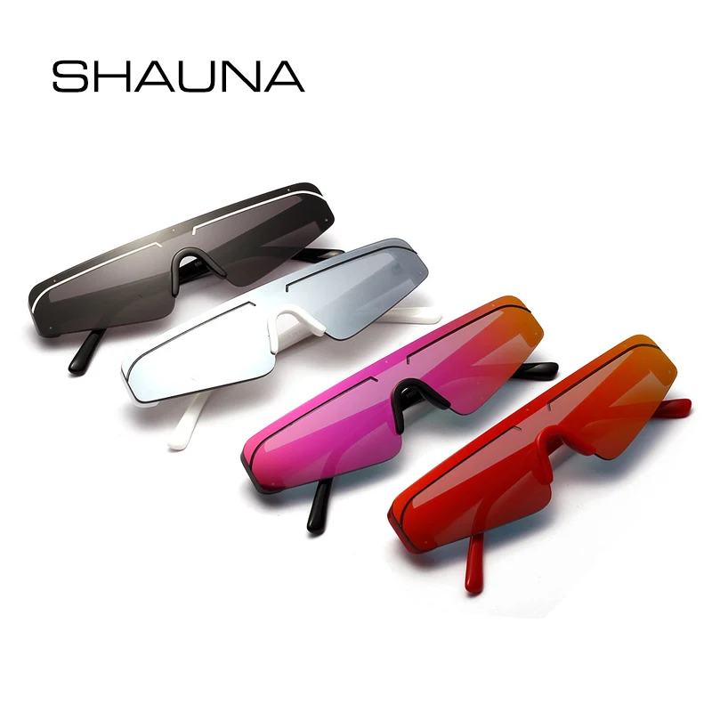 SHAUNA модные очки-половинки фиолетовые зеркальные солнцезащитные очки ретро маленькие кошачьи глаза отражающие оттенки мужские