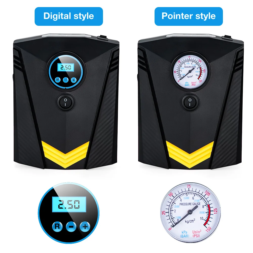 Насос цифровой автомобильный для колес компрессор Портативный Воздушный 12 В 150psi