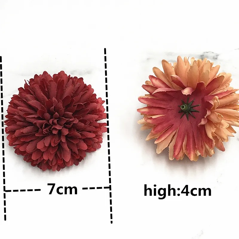 SMARIHAS 5 шт. искусственный цветок Гортензия Цветок голова Шелковый букет ручной