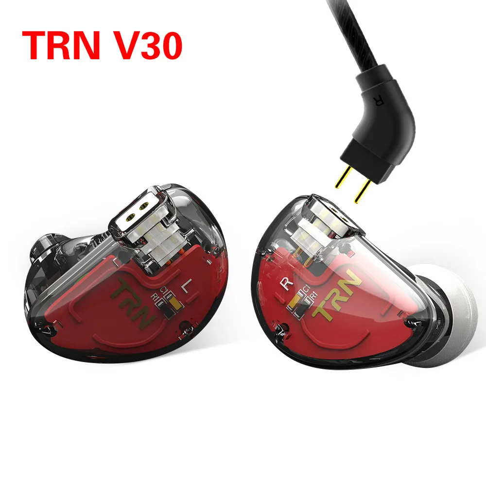 2019 TRN V30 2BA + 1DD гибридные наушники DJ IEM Monito спортивные с 3 драйверами гарнитура 2