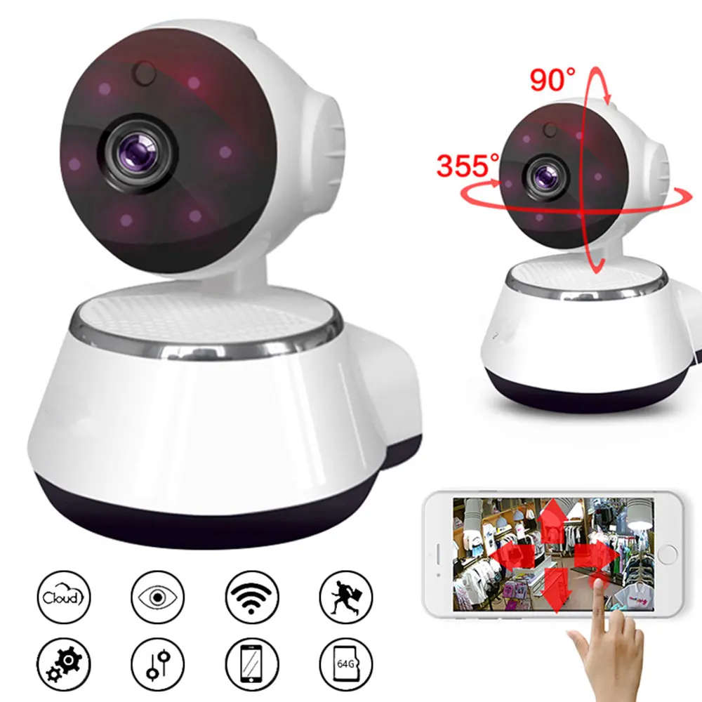 HD WIFI IP камера 720P ночное видение домашняя безопасности Беспроводная P2P IR PTZ Аудио |