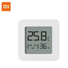 Умный термометр Xiaomi Mijia 2, Bluetooth, датчик температуры и влажности, ЖК-дисплей, цифровой гигрометр, измеритель влажности, работа с приложением Mijia