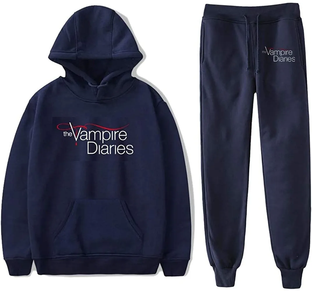 

The Vampire Diaries Sweatshirts Tweedelige Set Trainingspak Mouw Truien + Jogger Broek Streetwear & Broek Vrouwen Mannen sets