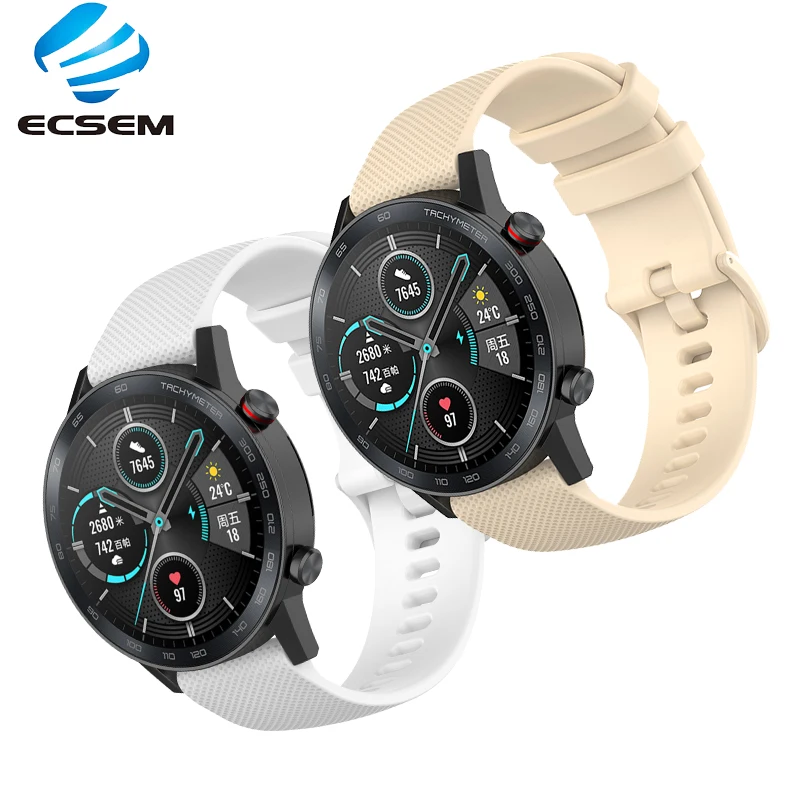 Сменный ремешок для часов Honor Magic Watch 2 46 мм 22 Amazfit GTR 47 силиконовый браслет с петлей|Смарт-аксессуары| |