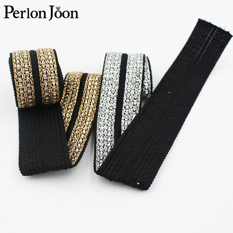 

1 yard 40mm wide gold thread silver thread ribbon clothing skirt robe shoes hat luggage home lace