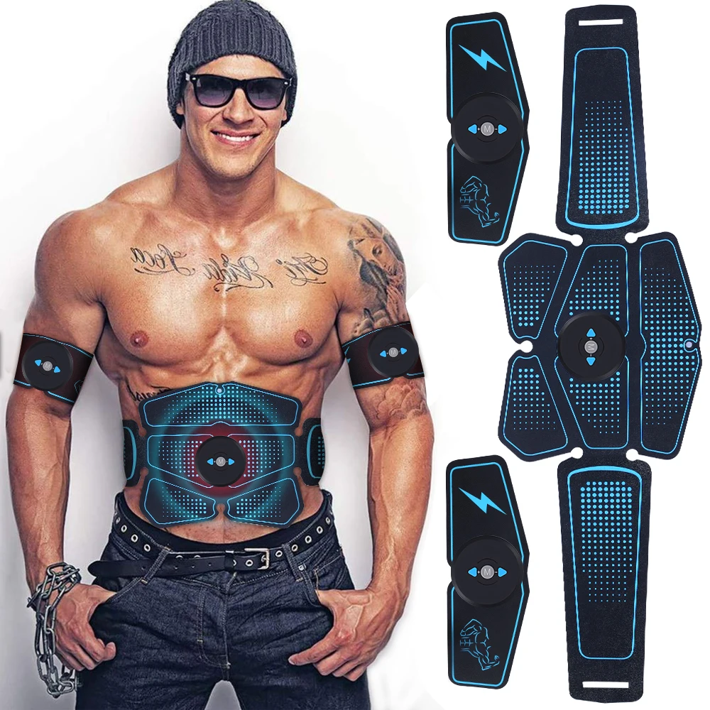 EMS тренажер для мышц живота электрический стимулятор похудения домашний