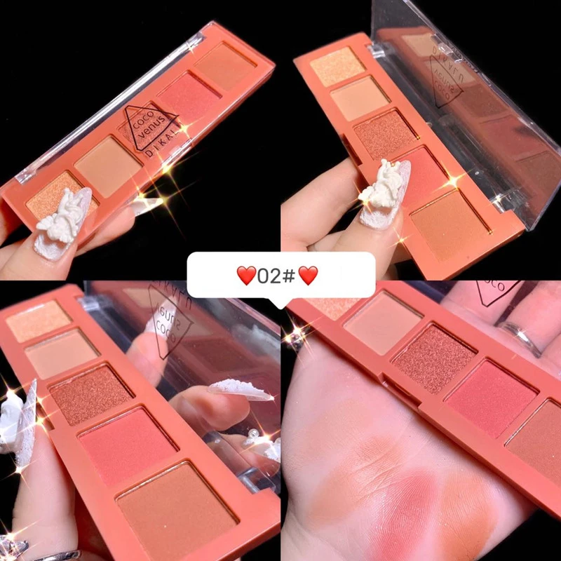 

5-color Eyeshadow Palette Earth Color Matte Eyeshadow Matte Highlighter Make Up Pigment Eye Shadow Pallete Maquiagem