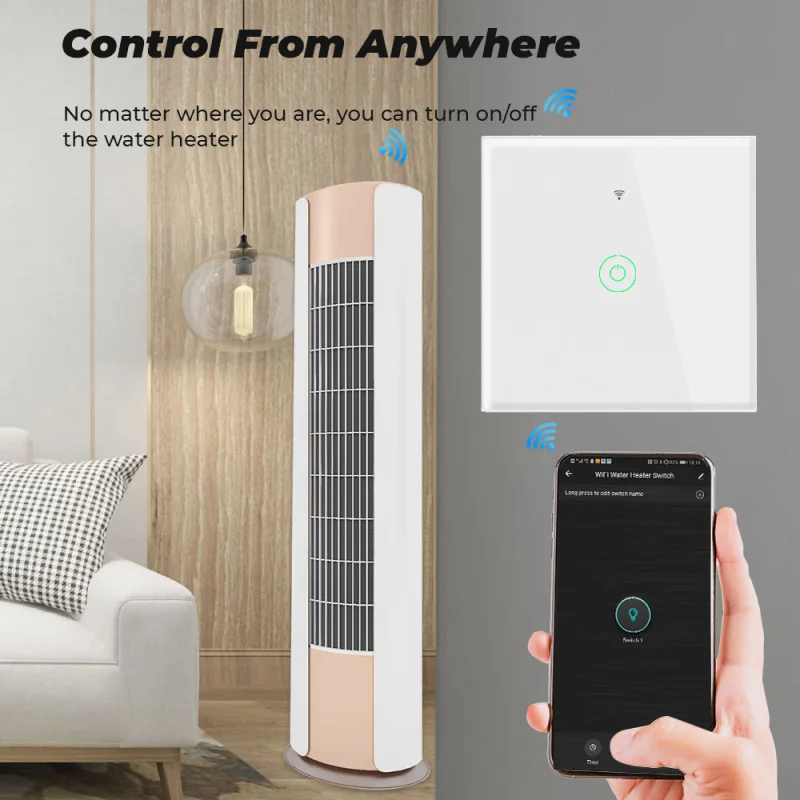 

Smart Wifi Touch Switch No Neutral Wire Required Smart Home Gang Light Switch Support Alexa Tuya Home Support Alexa Google Home