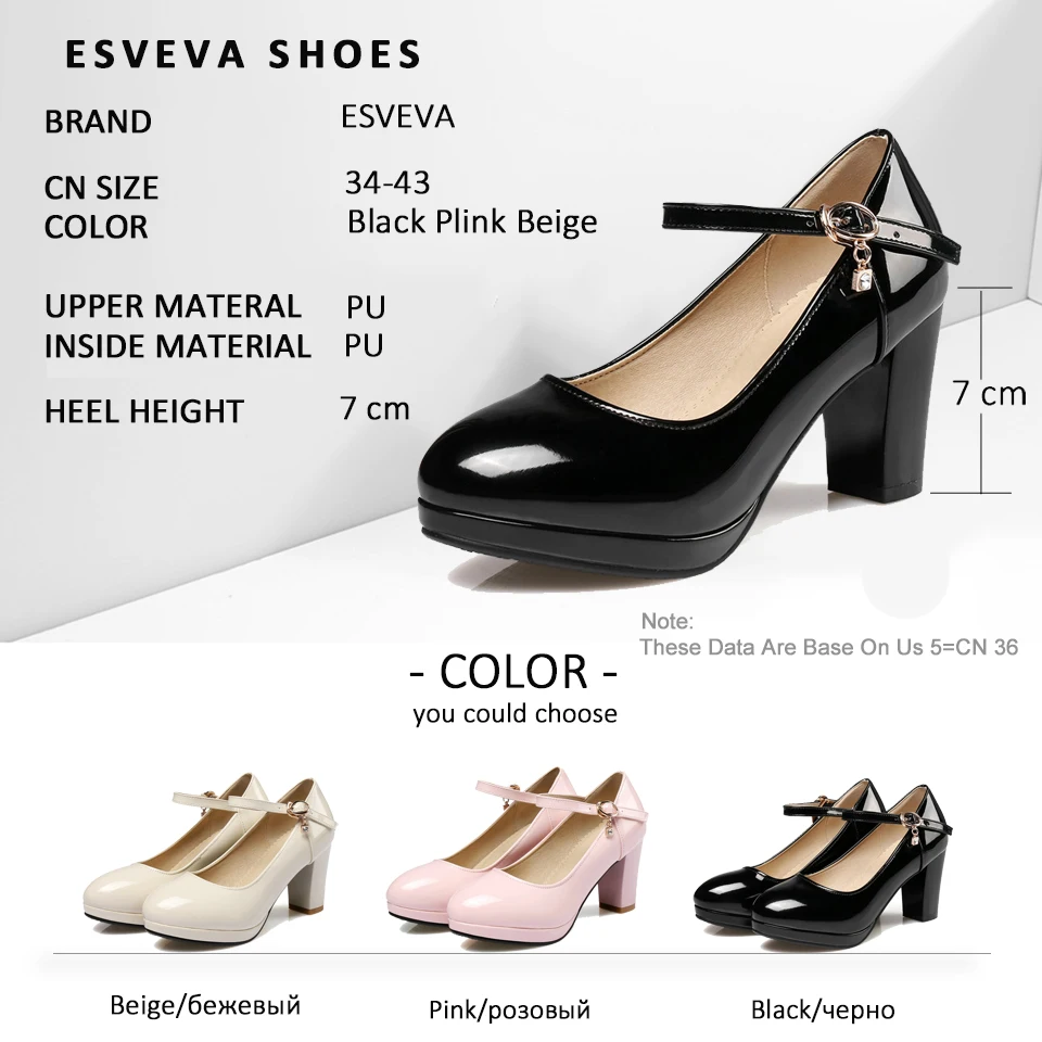 Женские туфли лодочки с круглым носком ESVEVA женские сандалии на платформе