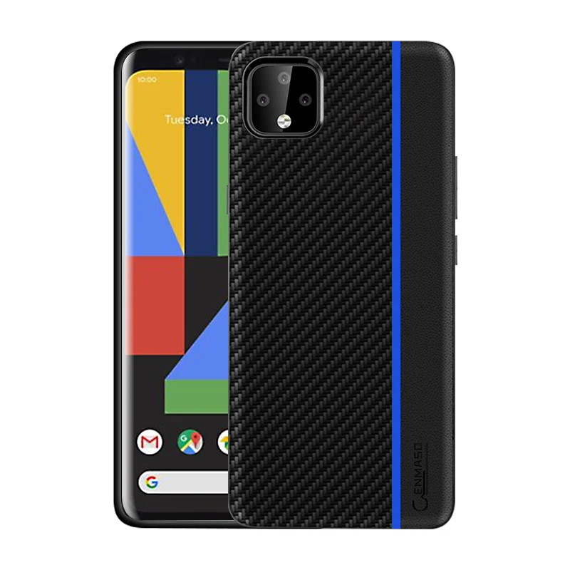 Чехол для Google Pixel 4 XL чехол для телефона мягкий ТПУ бампер кожаный чехол для Google Pixel 3 3A XL 4 4XL 3XL противоударный чехол - Цвет: Синий