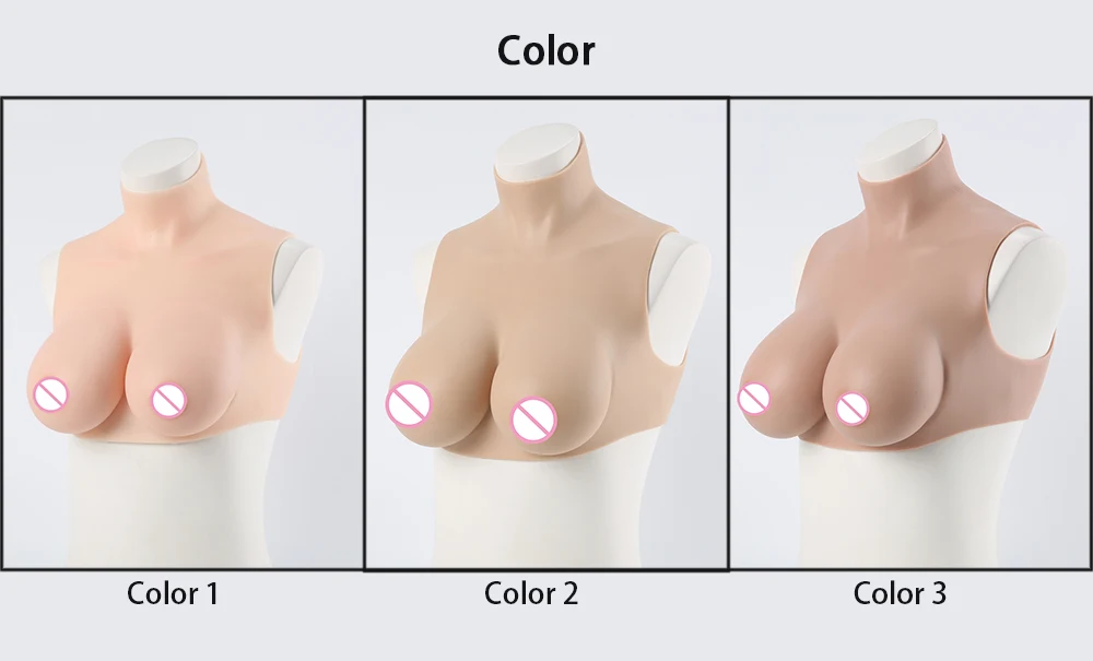 

C/F/I/K Cup Short High Collar Neck Artificial Boob Realistic Silicone Breast Forms Crossdresser Shemale Transgender Drag Queen