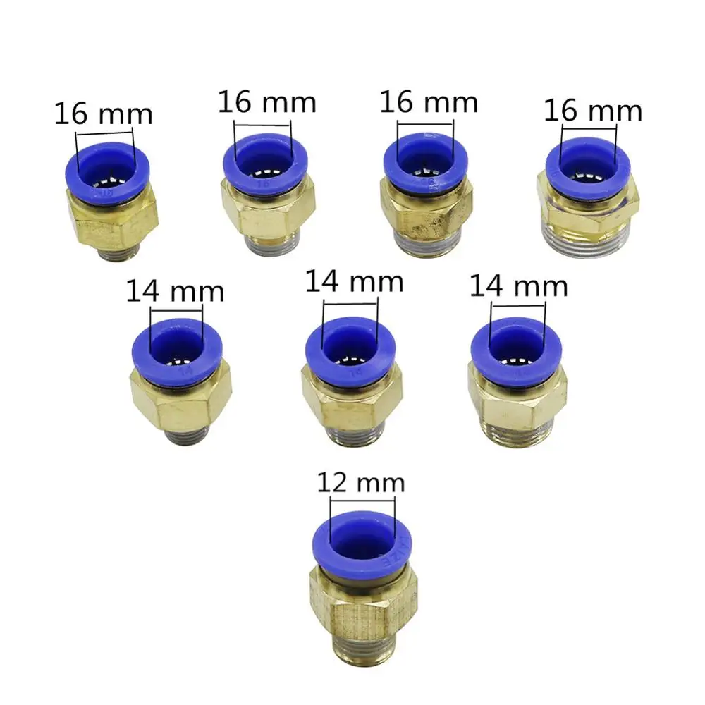 Садовая система 12 мм 14 16 интерфейс для 1/8 &quot1/4&quot 3/8 &quot1/2&quot 3/4 &quotштыревые латунные