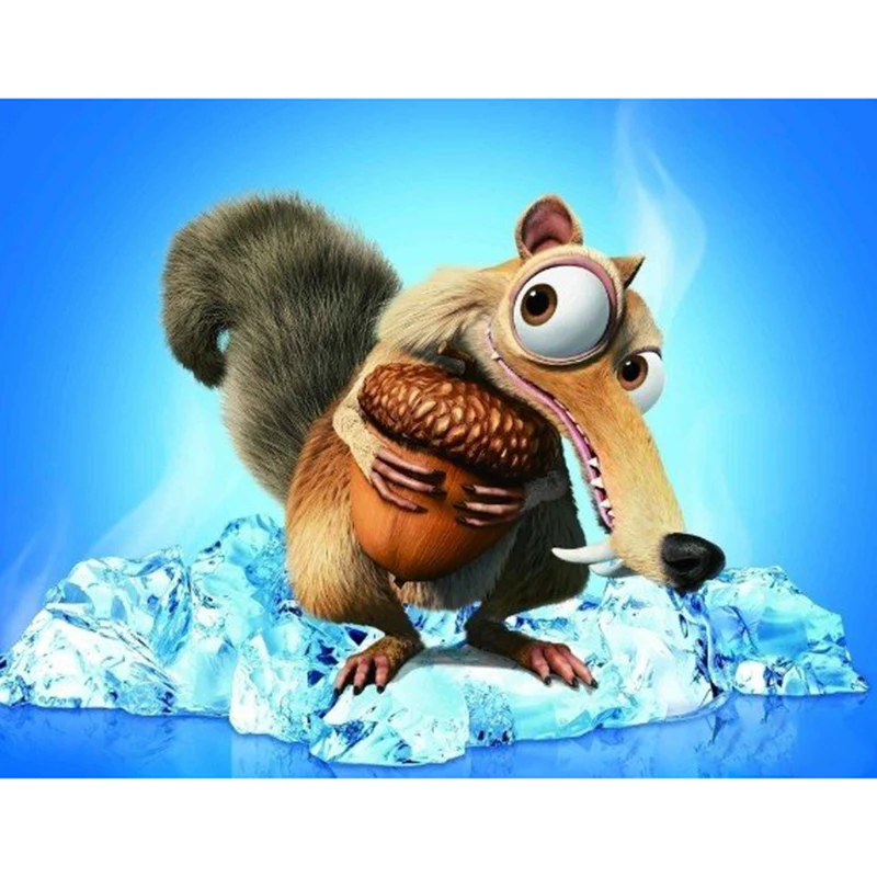 Мультяшная 5D Diy Алмазная Вышивка крестом Ледниковый период слон белка рукоделие