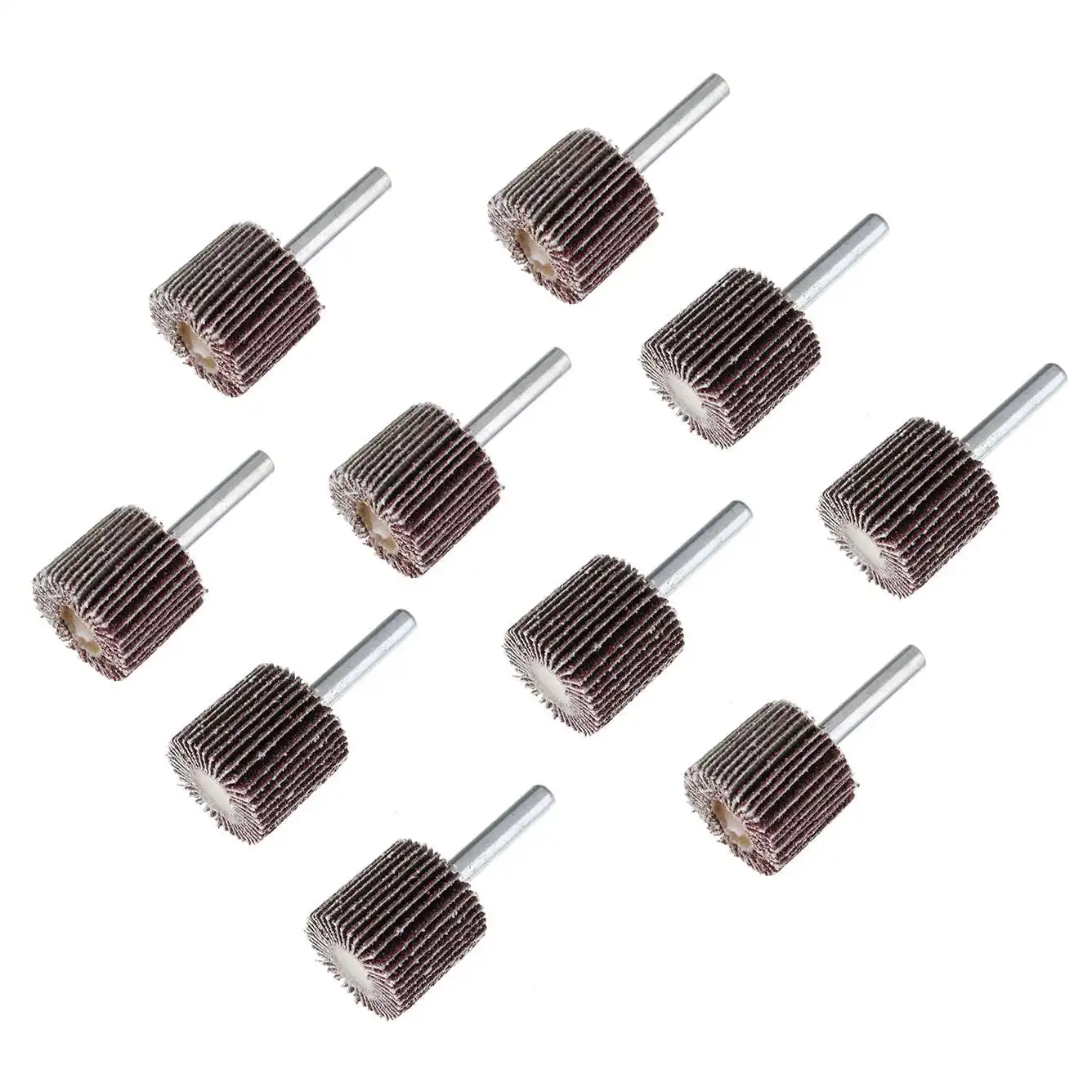 

10pcs Flap Wheel Disc Shaft Mounted Abrasive Sanding Drill 25mm 40 & 80 Grit 10PK For Abrasive Grinder Rotary Tools Accessories