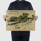 AIMEER Fighter Series-A10 Lightning -WarthogКлассический Ностальгический ретро-постер из крафт-бумаги, Декор, рисование сердечника, Настенная Наклейка 51*36 см