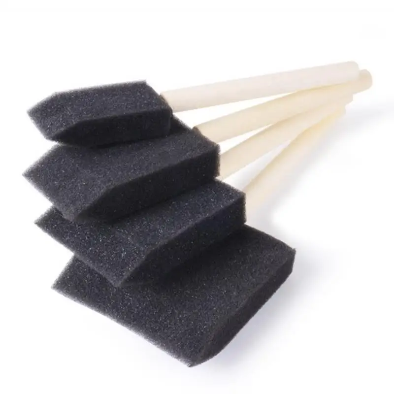 

4pcs Sponge Foam Paint Brush Toys Wooden Handle Seal Sponge Brushes Kids Children Drawing Painting Graffiti Tools Gift School