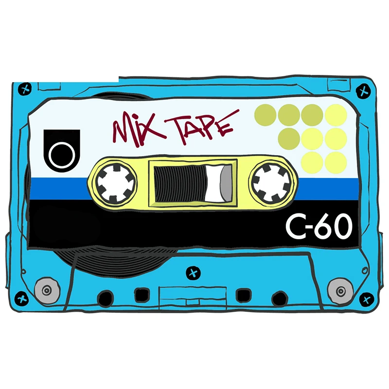 

Автомобильные наклейки, виниловая наклейка на мотоцикл, ретро E90, кассетная лента, смешанная лента, 1970 год, классический внешний мотив