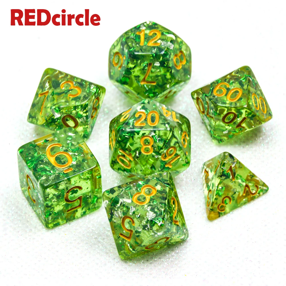 Набор прозрачных блестящих цифровых игральных костей 4 цвета Dnd ролевая игра TRPG 7