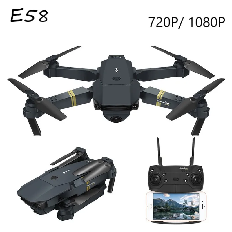Eachine E58 Wi-Fi FPV с широкоугольной камерой HD 1080P/720P режим удержания высоты складной