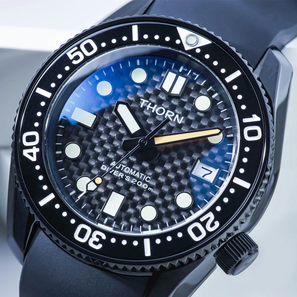 

Мужские механические часы Diver 200 м, винтажные часы SPB185/187J1 NH35, спортивные автоматические часы, светящиеся наручные часы 42 мм, циферблат из угл...