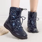 Женские ботинки на низком каблуке, непромокаемые зимние ботинки, 2019