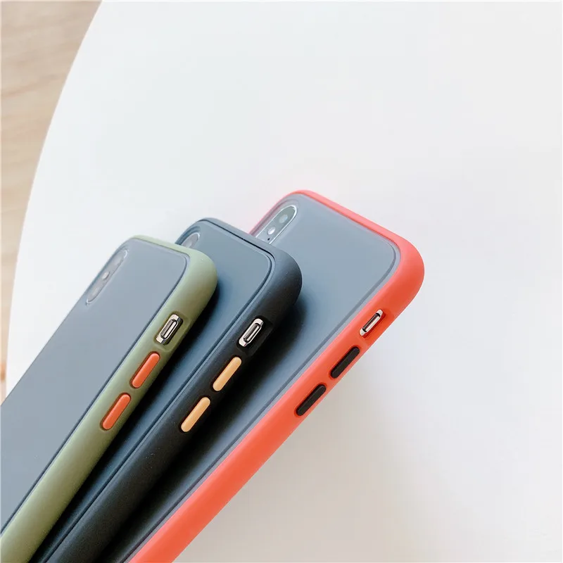 Противоударный чехол для телефона iphone 11 XR XS Max X 7 8 6 6S Plus прозрачный матовый
