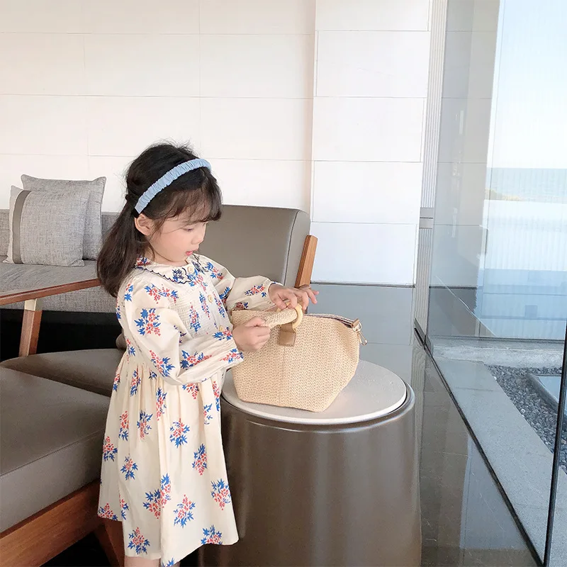 

Girls Dress 2021 Summer Long Sleeve Princess Party Dresses Floral Embroidery Kids Frock for Little Girls Vestidos Kids Clothing