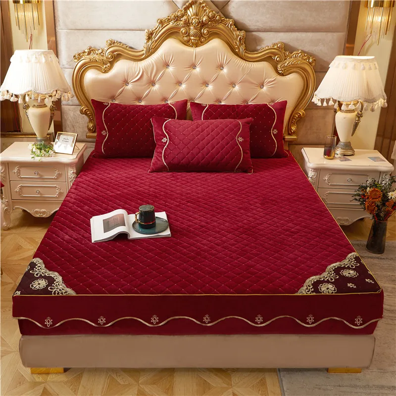 Наволочка для кровати из хрустального бархата с хлопковой подкладкой